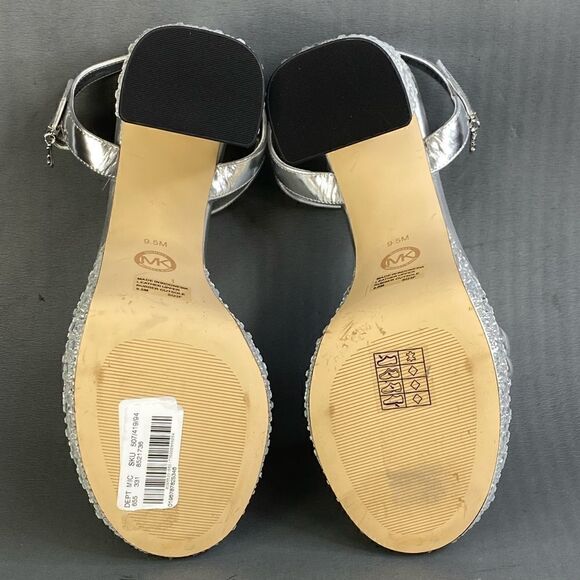 Michael Kors Women Laci Embellished Metallic High Heel Platform Sandal size 9.5 - Picture 11 of 11